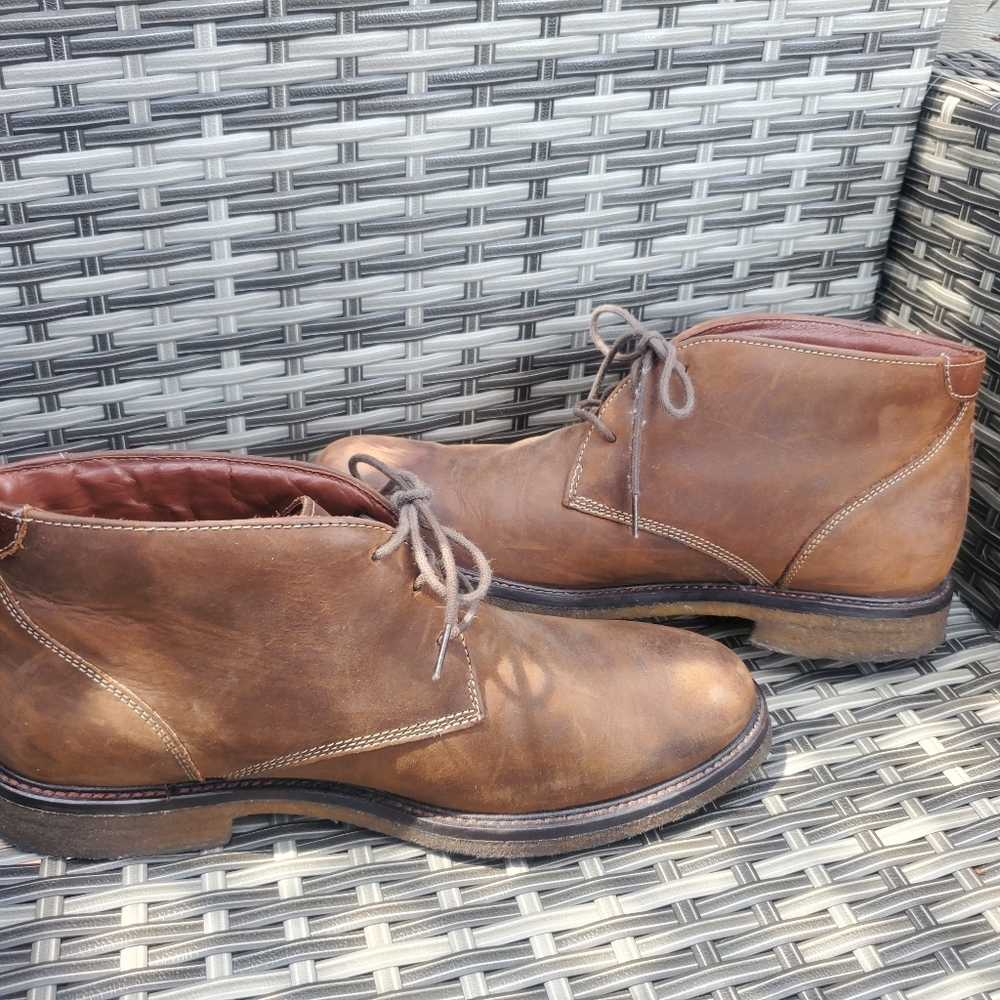 Johnston & Murphy Men's Sheepskin Chukka Boots Size 8.5 EUC - Picture 7 of 9